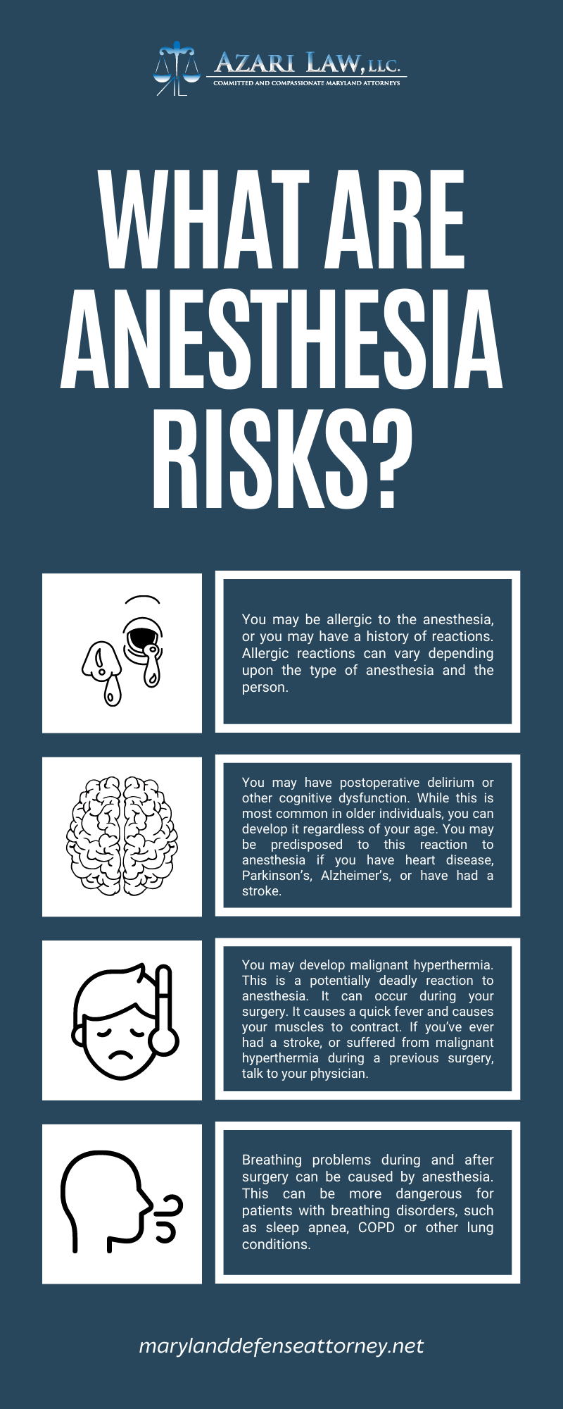 What are anesthesia risks