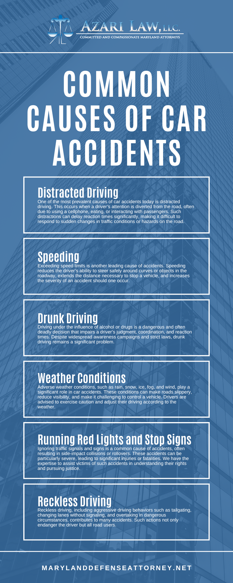 Common Causes Of Car Accidents Infographic