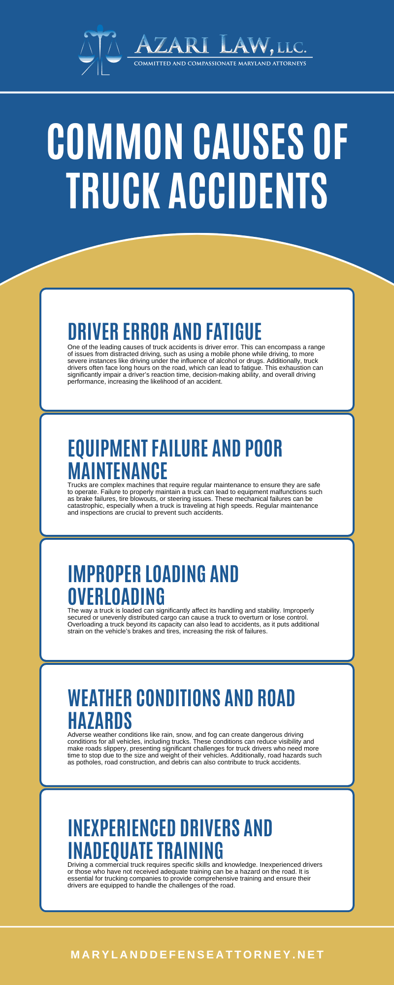 Common Causes Of Truck Accidents Infographic