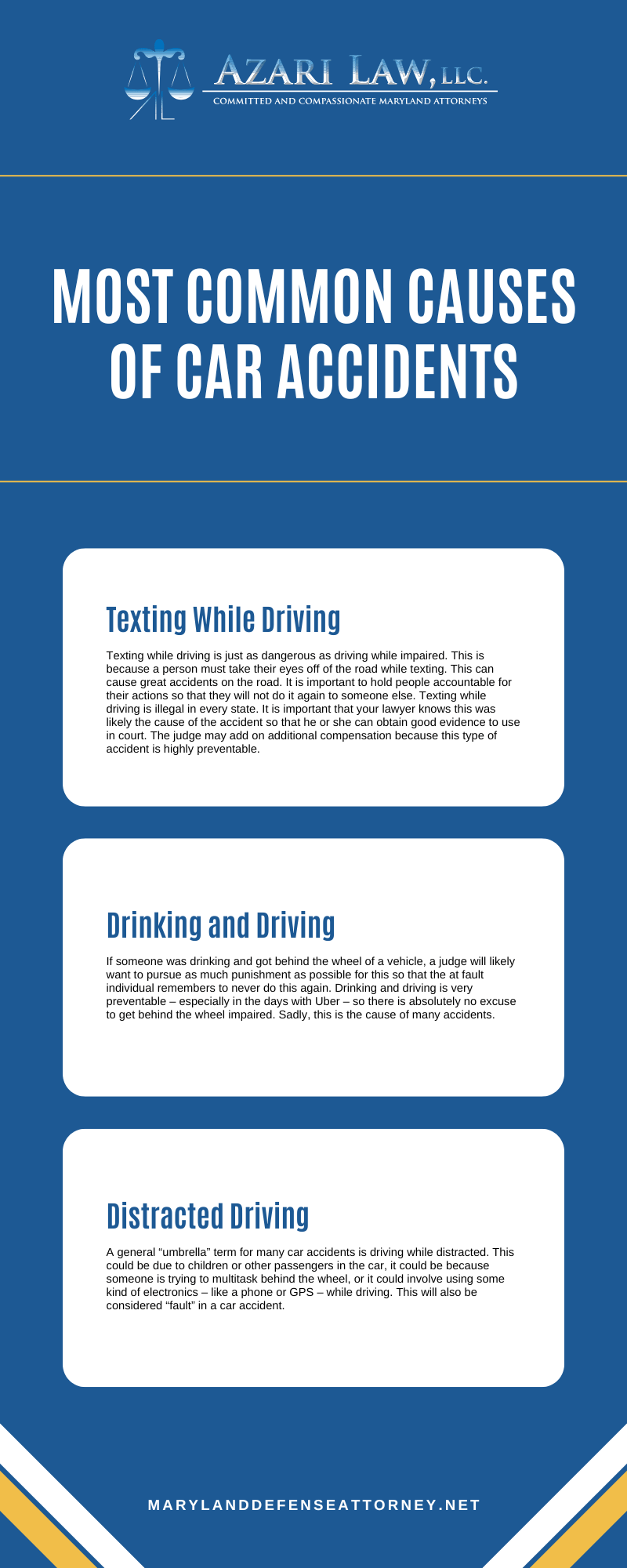 Most Common Causes Of Car Accidents Infographic